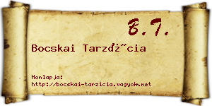 Bocskai Tarzícia névjegykártya